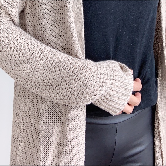 Halogen Knitted Long Open Cardigan - Picture 7 of 8